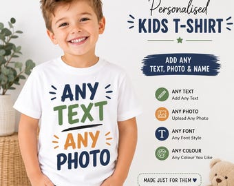 Personalised Kids T-Shirt | Custom Name T-Shirt for Boys & Girls | Children's Birthday Gift | Personalised Kids Clothing | Custom Tee
