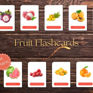 Fruits (real pictures), 36 Montessori Flash Cards, Home schooling, Educational Printable Cards for kids and toddlers