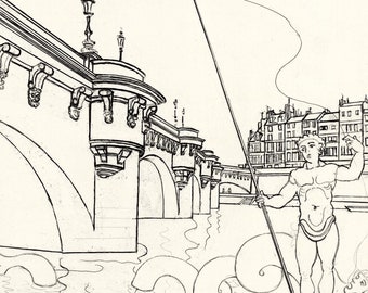André Derain, Le Pont Neuf, A La gloire à Paris, Limited Edition Etching