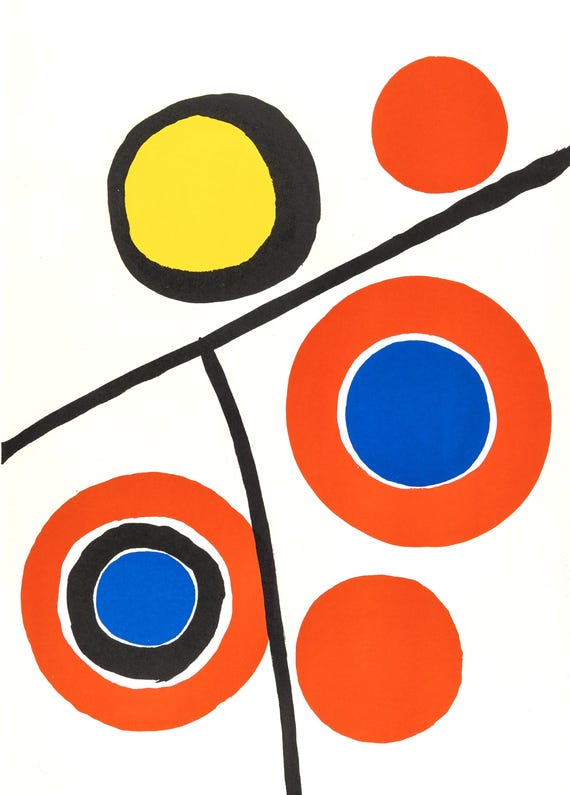 Alexander Calder, Composition, Derrière Le Miroir, Limited Edition