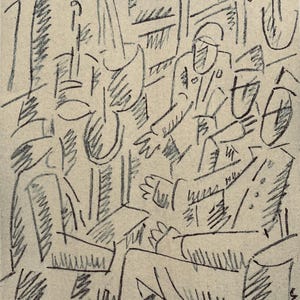 Fernand Léger, Soldats Jouant Aux Cartes, Fernand Léger, Dessins de Guerre, litografia w edycji limitowanej