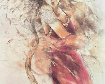 Gary Benfield, Rosa, Litografía de edición limitada, circa 2006