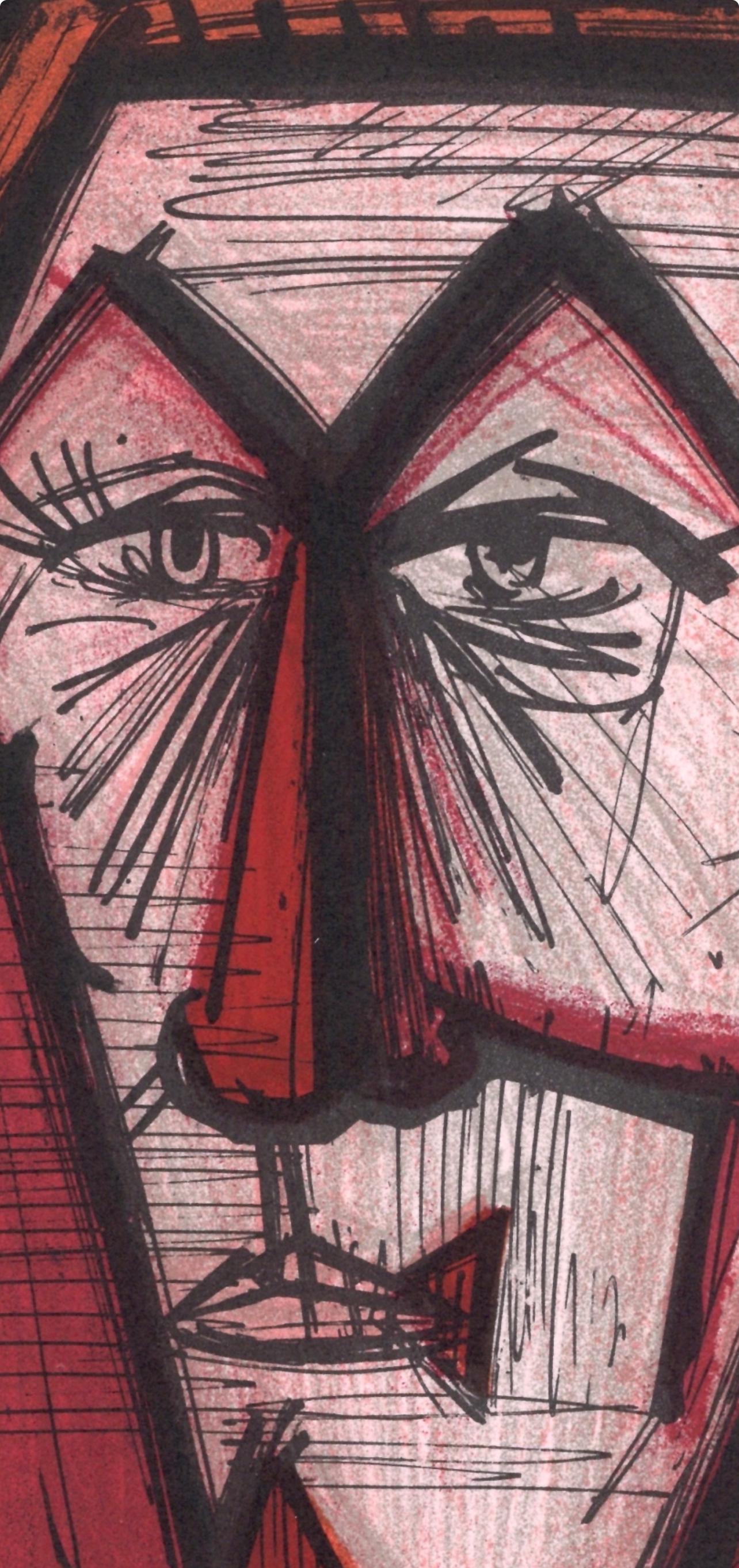 ビュッフェ「道化師ジョジョ」1964年 オリジナルリトグラフ ビュッフェ