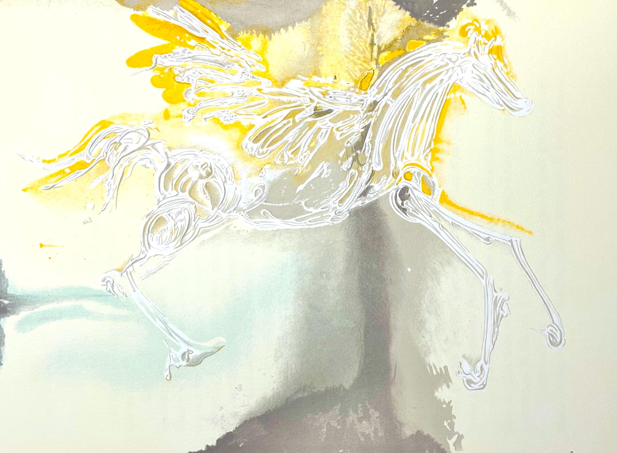 Salvador Dali, Pégase, Les Chevaux De Dali, Fac-simile Signed