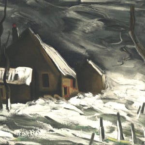 Maurice de Vlaminck, La Maladrerie sous la neige, Vlaminck, Signed, Limited Edition Lithograph