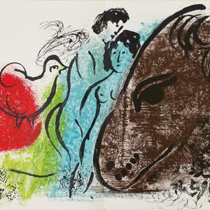 Marc Chagall, Composition (Cramer 21; Mourlot 61), Derrière le miroir, Limited Edition Lithograph