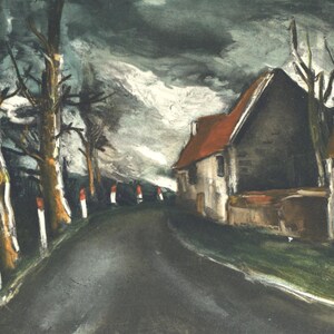 Maurice de Vlaminck, La route de Longny, Vlaminck, Signed, Limited Edition Lithograph