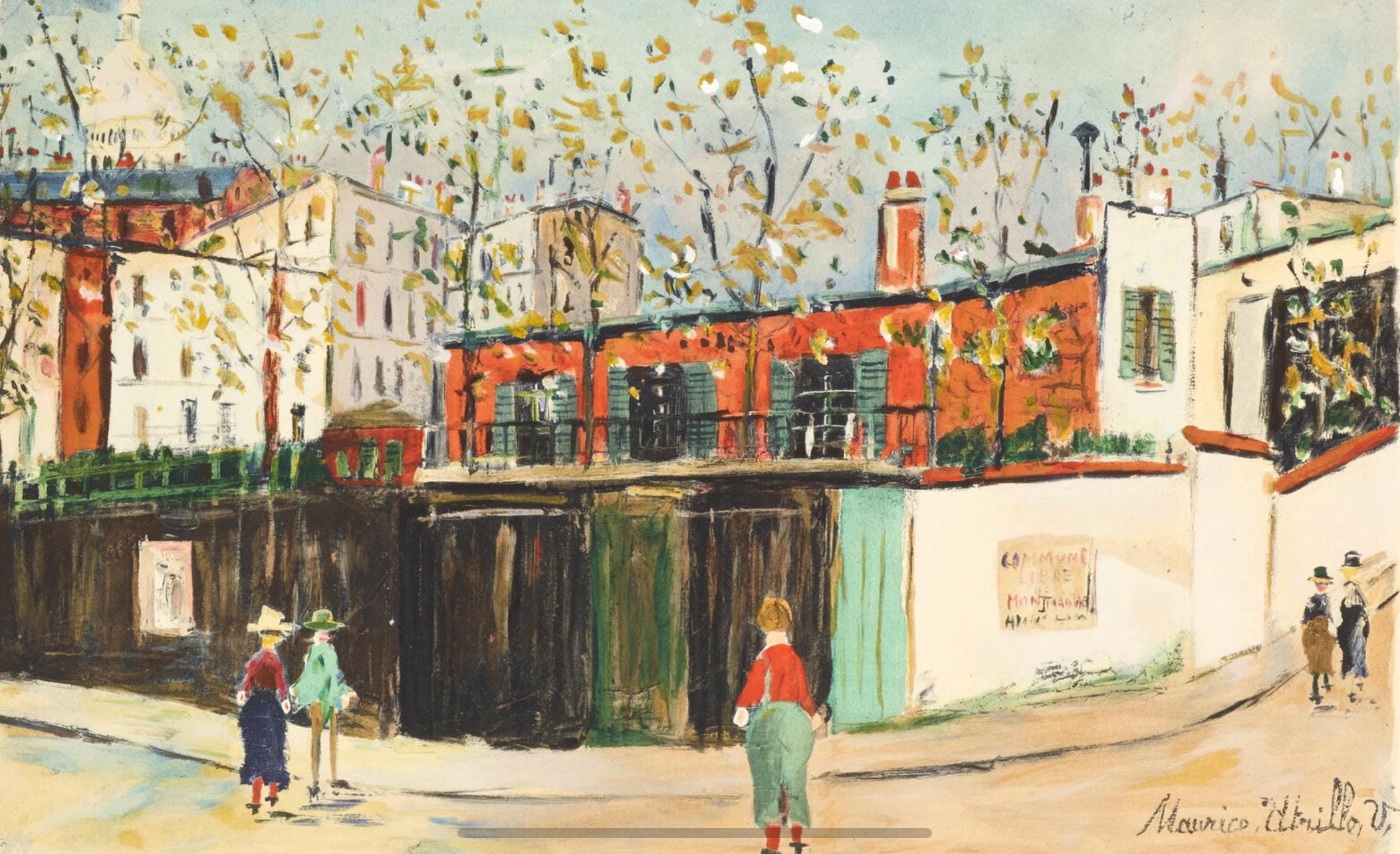 Maurice Utrillo, Montmartre, Douze Contemporains, lithographie en