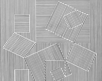 Victor Vasarely, Composition, Ondulatoires, Limited Edition Héliogravure