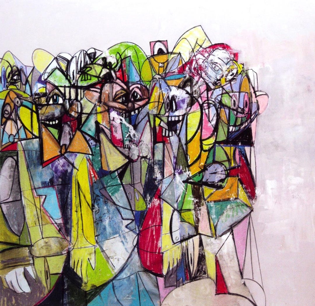 George Condo, Compression II, Drawing Paintings, Limited