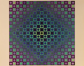 Victor Vasarely, Composición, Folklore Planétaire, Heliograbado de edición limitada