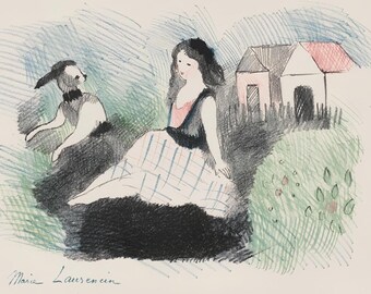 Marie Laurencin Original Lithograph for Alice in Wonderland - Etsy