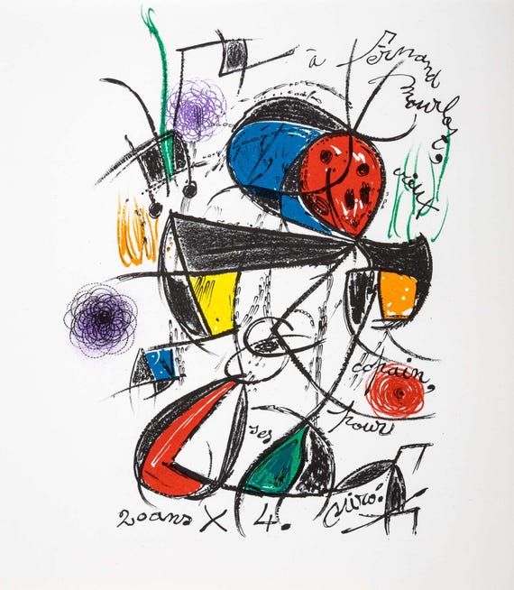 ジョアン・ミロ、コンポジション、限定版リトグラフ - Etsy 日本