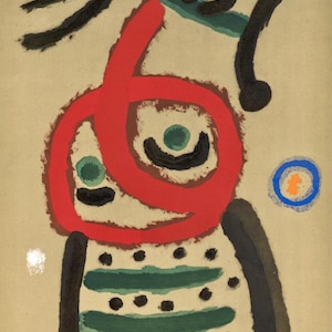 Joan Miró, Composition (Cramer 103; Mourlot 382-383), Miró Cartones 1956-1965, Limited Edition Lithograph