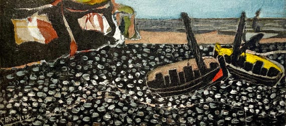 Georges Braque, Les Barques Bleues, Varengeville, Limited