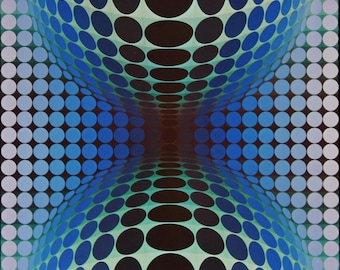 Victor Vasarely, Composition, Vega, Héliogravure en édition limitée