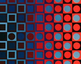 Victor Vasarely, Composition, Folklore Planétaire, Limited Edition