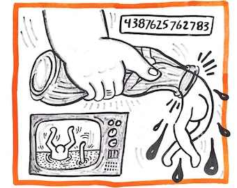 Keith Haring, Composition, Against All Odds, Limited Edition Lithograph