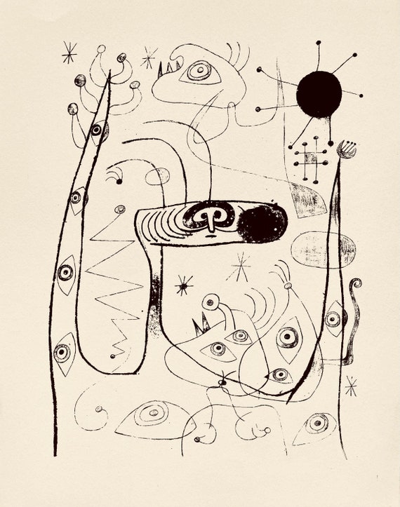 Joan Miró, Composition, the Prints of Joan Miro, Limited Edition