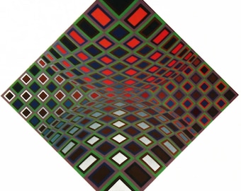 Victor Vasarely, Composition, Vega, Héliogravure en édition limitée