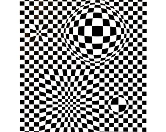 Victor Vasarely, Composition, Corpusculaires, Limited Edition Héliogravure