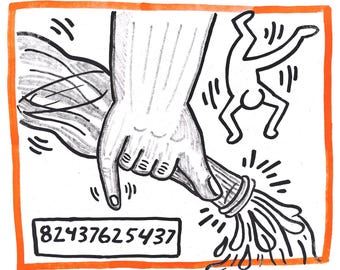 Keith Haring, Kompozycja, Wbrew wszelkim przeciwnościom, Litografia limitowana