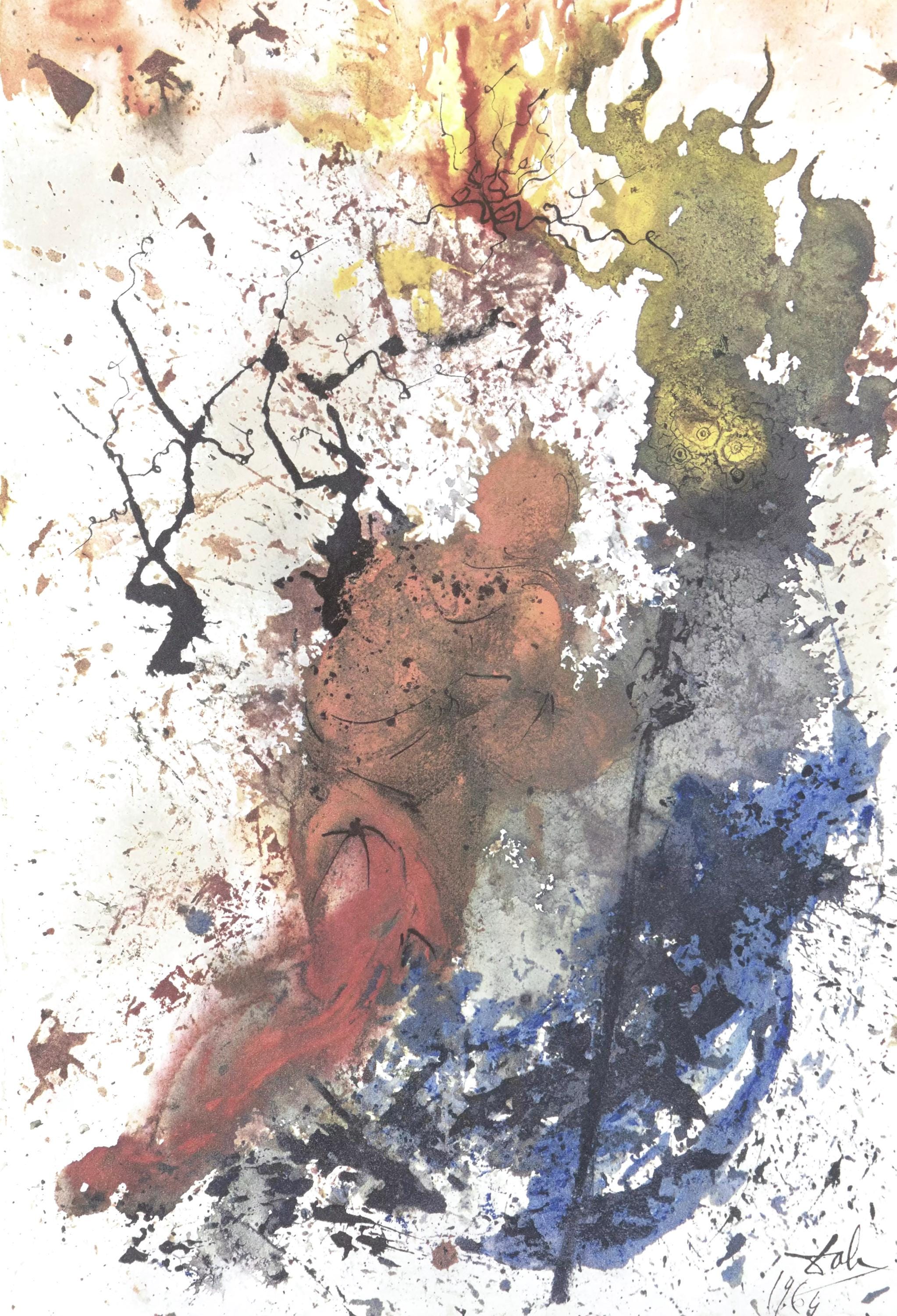Salvador Dali, Composition (Michler/Löpsinger 1600; Field 69-3), Biblia Sacra, Limited Edition Lithograph