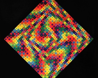 Victor Vasarely, Composición, Folklore Planétaire, Heliograbado de edición limitada