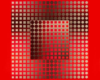 Victor Vasarely, Composición, Folklore Planétaire, Heliograbado de edición limitada