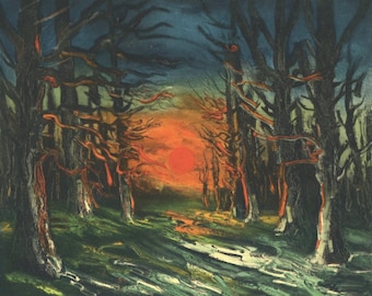 モーリス・ド・ヴラマンク「枯れ木の風景」複製画 – ジクレー