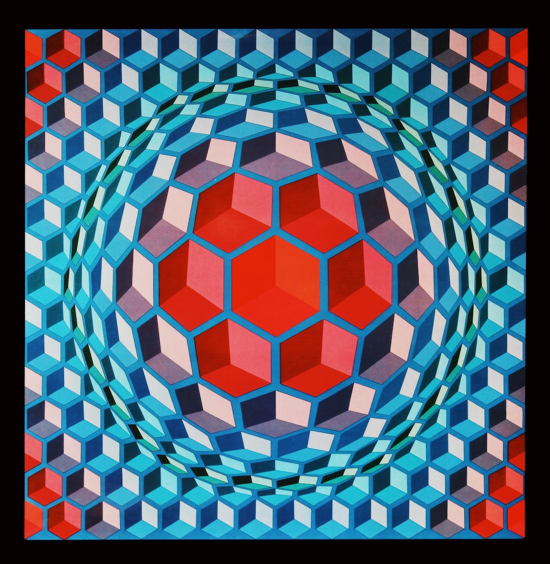 Victor Vasarely, Cheyt-mc-4, From Progressions I, Original Edition