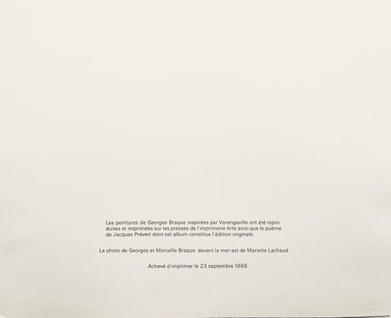 Georges Braque, Marine Noire, Varengeville, Limited Edition Georges Braque, Marine Noire, Varengeville, Limited Edition