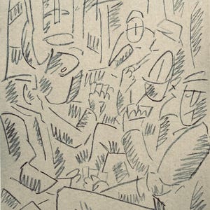 Fernand Léger, Soldats Jouant Aux Cartes, Fernand Léger, Dessins de Guerre, litografia w edycji limitowanej