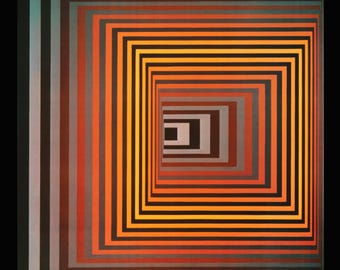 Victor Vasarely, Vonal-Fegn, aus Fortschritts II, Originalausgabe Heliogravure, 1972