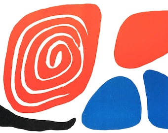 Alexander Calder, Sin título, de su autobiografía, Litografía de edición limitada, 1972