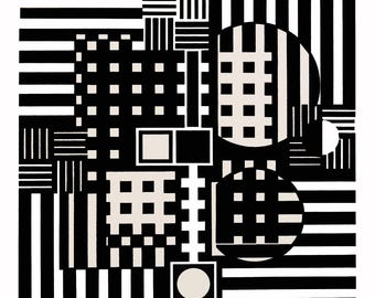 Victor Vasarely, Composition, Croisées, Limited Edition Héliogravure
