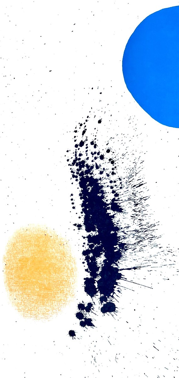 ジョアン・ミロ、作曲、デリエール・ル・ミロワール、限定版リトグラフ