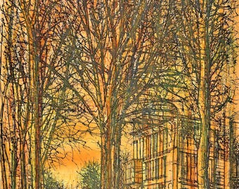 ジャン・カルズー限定版カラーリトグラフ：「港」 - Etsy 日本