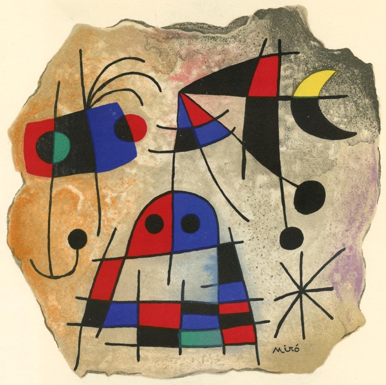 Joan Miró, Composition (mourlot 206), Miró, Recent Paintings