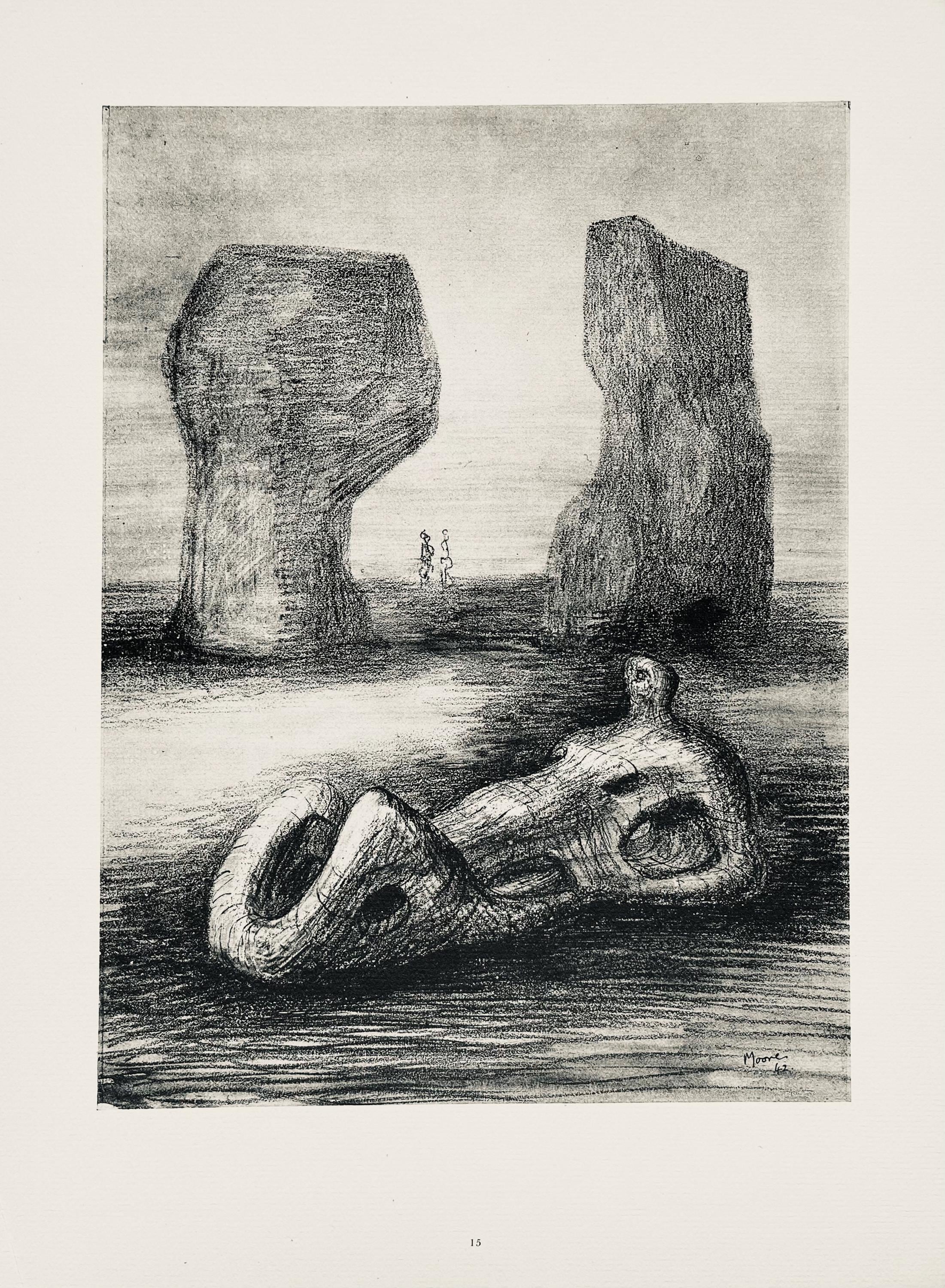 Henry Moore、INTERIOR SCENES、希少高級画集画 Henry Moore、INTERIOR