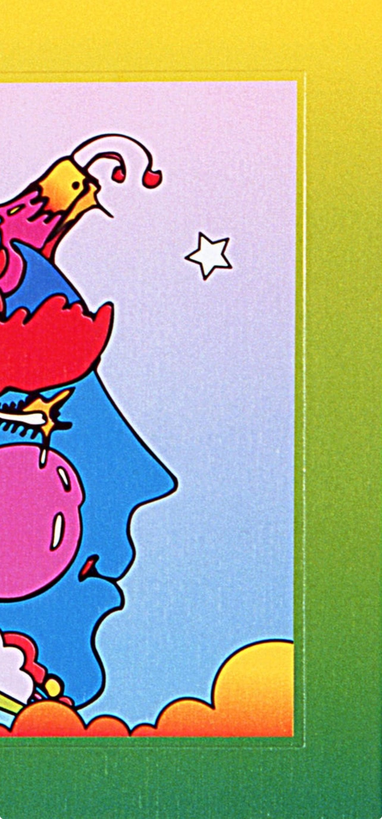 Peter Max, Woodstock Profile on Blends, Hand Signed, Official