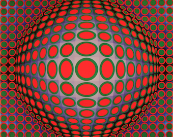 Victor Vasarely, Composition, Vega, Héliogravure en édition limitée