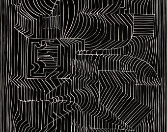 Victor Vasarely, Composition, Ondulatoires, Limited Edition Héliogravure