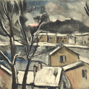 Maurice de Vlaminck, Paysage d&#39;hiver, Vlaminck, Signed, Limited Edition Lithograph