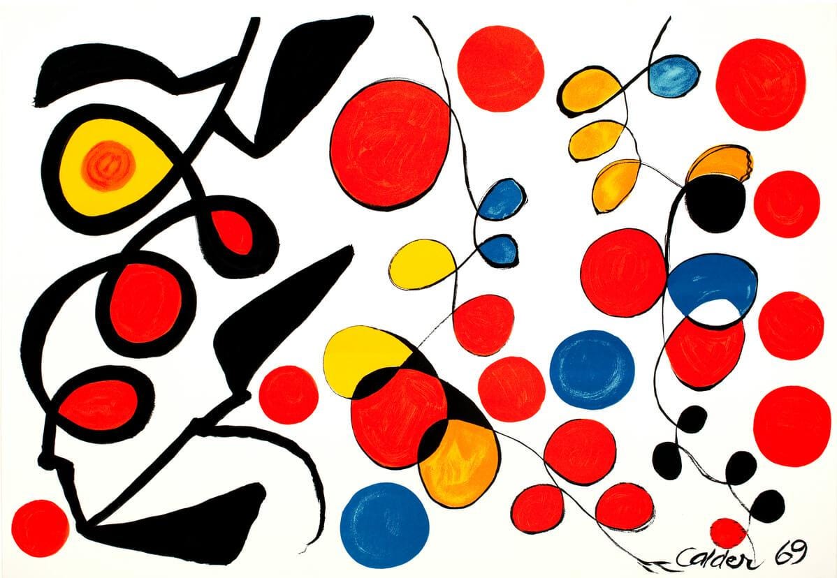 カルダー Alexander Calder 刷り込みサイン Spirale et Triangle