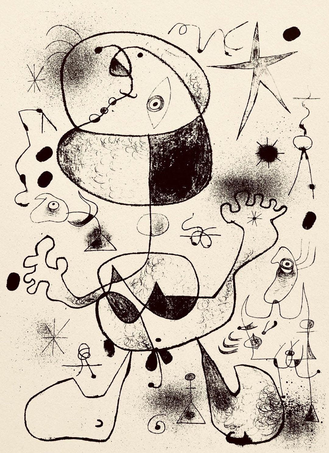 JOAN MIRO、COMPOSITION、海外版超希少レゾネ、新品額装付 Joan Miró, Composition, the Prints of Joan Miro, Limited Edition