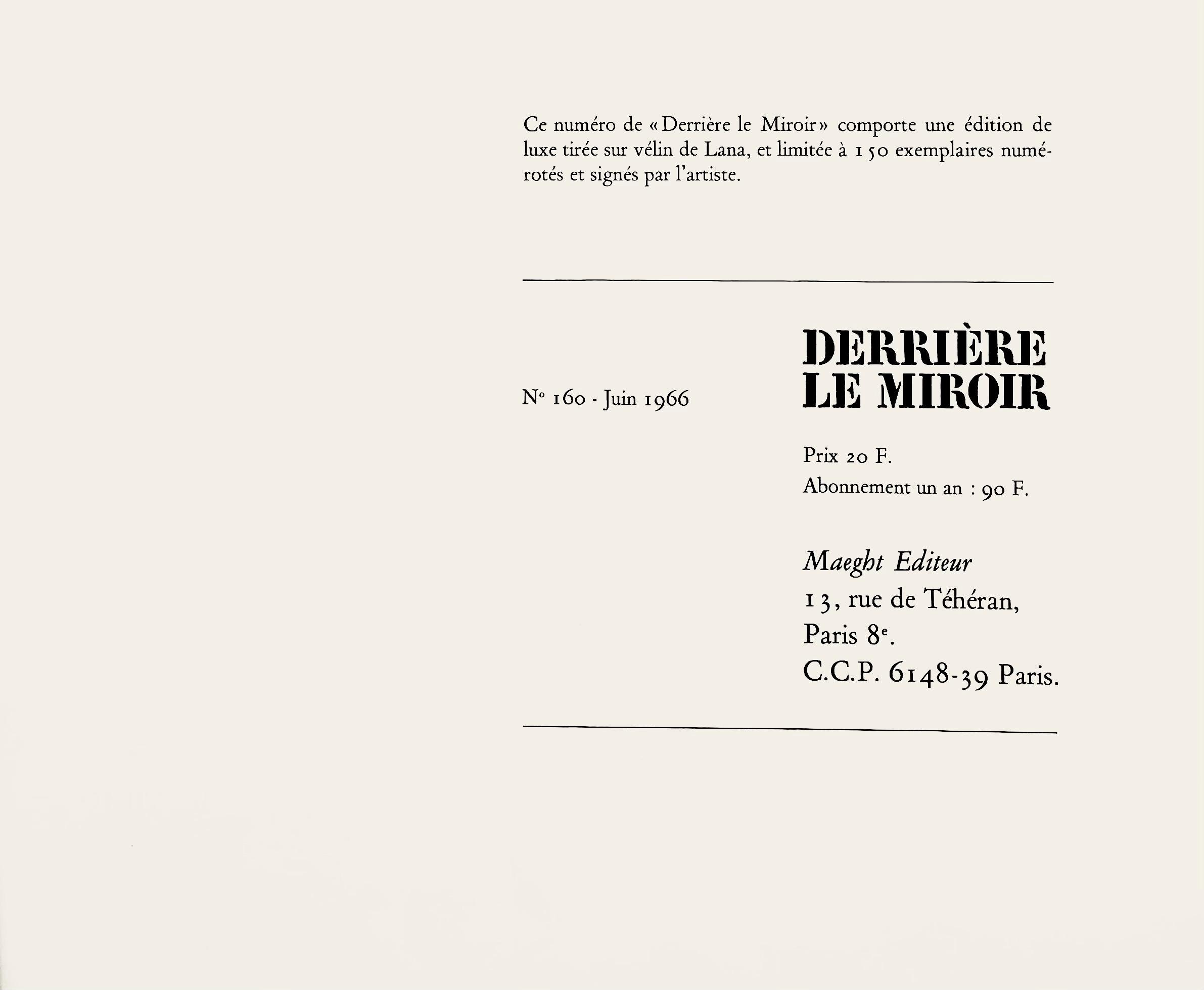 Jean-paul Riopelle, Composition, Derrière Le Miroir, Limited