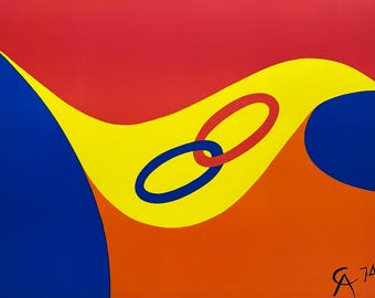 Alexander Calder, Friendship, collection aux couleurs des couleurs de Braniff International Airways, lithographie en édition limitée