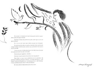 Marc Chagall, Poême pour Georges Braque, L'Hommage à Georges Braque, Derrière le miroir, Limited Edition Lithograph