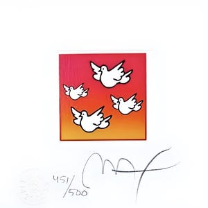 【1970年代】ピーターマックス「DOVE」ヴィンテージ ポスター　ハト鳩ピース Peter Max Dove - Etsy